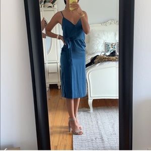 Blue/Teal Silk Dress